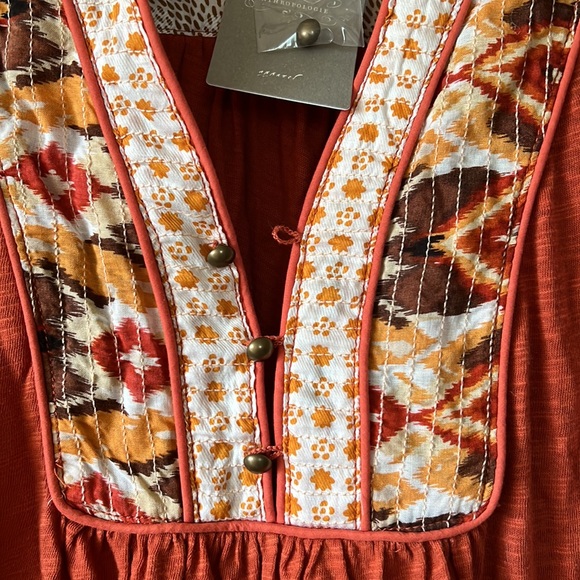 Sleeves slub cotton top Size L From Anthropologie - Picture 2 of 6